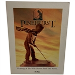 Vintage Pinehurst Resort and Bost Neckwear Putter Boy Cardboard Easel Display Sign