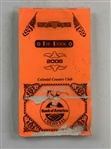 2006 Bank of America Colonial Tournament-Used Caddy Bib, ID & Yardage Book for Edoardo Molinari