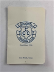 2006 Bank of America Colonial Tournament-Used Caddy Bib, ID & Yardage Book for Edoardo Molinari
