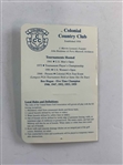 2006 Bank of America Colonial Tournament-Used Caddy Bib, ID & Yardage Book for Edoardo Molinari