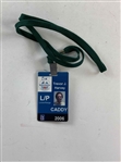 2006 Bank of America Colonial Tournament-Used Caddy Bib, ID & Yardage Book for Edoardo Molinari