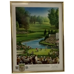  Butler National Golf Club No. 18 Ltd Ed Print 84/300 w/ Evans Jr., Nicklaus, Watson & Verplank Facsimilie Signatures