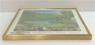  Butler National Golf Club No. 18 Ltd Ed Print 84/300 w/ Evans Jr., Nicklaus, Watson & Verplank Facsimilie Signatures