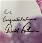 Arnold Palmer Signed Inscribed Photograph on 1983 Commemorative Golf Trophy Plaque JSA ALOA