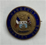 Hardelot Country Club Sterling Silver and Gilt Blazer Buttons & Enamel Badge by Vaughton & Sons