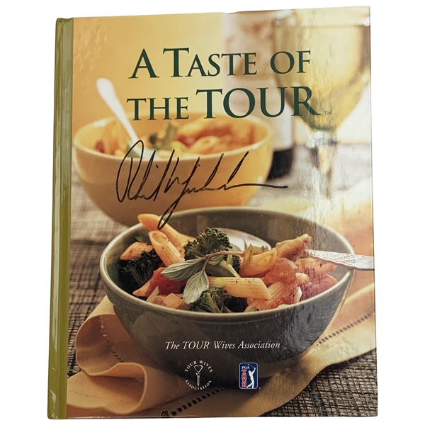 Phil Mickelson Signed A Taste of the Tour Hardcover Cookbook JSA ALOA