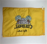Byron Nelson Signed Colonial Country Club Yellow Golf Pin Flag JSA ALOA