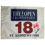 Palmer & Daly Signed 1995 Open Championship at St. Andrews Flag JSA ALOA