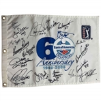 Tom Watson & (19) Champs Signed Bank of America Colonial 60th Anniversary Golf Pin Flag w/ Dates JSA ALOA