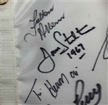 Tom Watson & (19) Champs Signed Bank of America Colonial 60th Anniversary Golf Pin Flag w/ Dates JSA ALOA