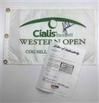 Tiger Woods Signed Cialis Western Open Golf Pin Flag - 2-Time Winner PSA/DNA FULL