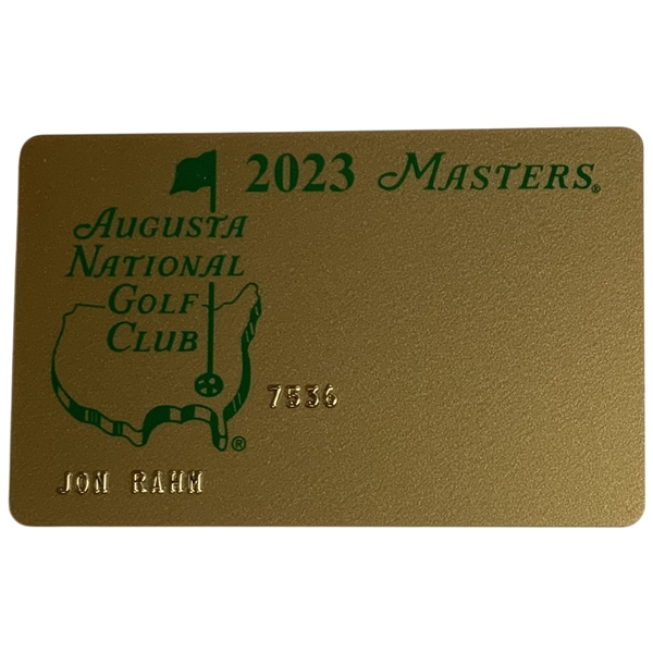 Champion Jon Rahms 2023 Masters Tournament Augusta National Player Gold Credit Card