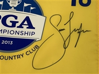 Jason Dufner Signed 2013 PGA Championship at Oak Hill Flag JSA ALOA