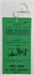 Bernhard Langer Signed 1983 Masters Ticket w/ Steve Elkington Signed 1991 Players Ticket JSA ALOA