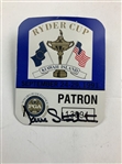 Dave Stockton Signed 1970 Golf World Magazine & 1991 Ryder Cup Patron Badge JSA ALOA