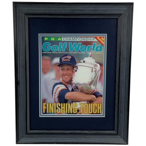 Payne Stewart Signed Golf World Magazine Cover 1989 PGA Championship - Framed JSA ALOA