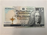 Nicklaus, Donaldson & Mcginley Signed Royal Bank of Scotland Ryder Cup 5 Pound Notes JSA ALOA