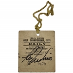 Lee Trevino Signed 1971 Open Championship (100th) at Royal Birkdale Saturday Ticket JSA ALOA
