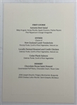 Dustin Johnson Signed 2020 Fall Masters Dinner Menu - Night of Victory JSA ALOA