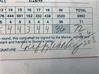 Phil Mickelson Signed 1995 Phoenix Open Official Scorecard 