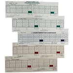 Mize, Baker Finch, Floyd & Seven Others Signed World Series & Energizer Senior Official Scorecards