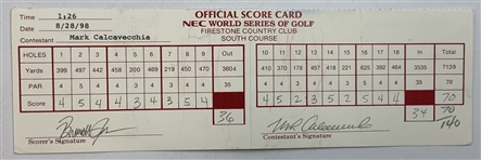 Mize, Baker Finch, Floyd & Seven Others Signed World Series & Energizer Senior Official Scorecards
