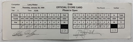 Singh, Crenshaw, O'Meara & Seven Others Signed Greater Hartford, Phoenix Open, Tour Champ & Templeton Shark Official Scorecards