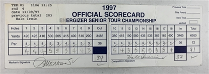 Irwin, Wadkins, Azinger & Seven Others Signed Greater Hartford Open & Energizer Senior Championship Official Scorecards