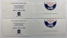 Irwin, Wadkins, Azinger & Seven Others Signed Greater Hartford Open & Energizer Senior Championship Official Scorecards