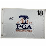 Collin Morikawa Signed 2020 PGA Championship 18th Hole Pin Flag TPC Harding Park JSA Witness #WIT687621