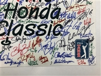 Tiger Woods, Rory McIlroy & Field Signed Honda Classic Flag JSA ALOA
