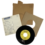 Walter Hagens Addressed Envelope w/ c.1958 Sam Melchionne Quartet Record  from Estate