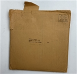 Walter Hagen's Addressed Envelope w/ c.1958 Sam Melchionne Quartet Record  from Estate