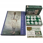 Bobby Jones Limited Edition Commemorative Golf Set with Biography and Hand Wrapped Golf Balls