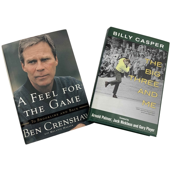 Ben Crenshaw & Billy Casper Signed Two Golf Memoirs. Doubleday and Skyhorse, 2001-2012. First Editions JSA ALOA