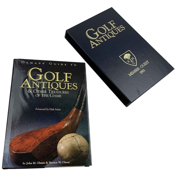 Olman, John M. and Morton W. Olman. Olmans Guide to Golf Antiques & Other Treasures of the Game. Market Street Press, 1992. First Edition (DJ).
