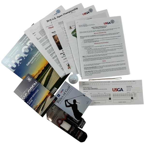 Jon Rahms 2016 US Open Player Issued Registration Materials Grouping