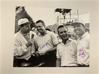 Hawkins & Goalby Signed Photo w/ Palmer Signed Cut JSA ALOA