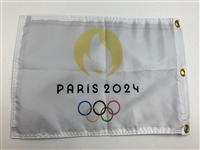 Scottie Scheffler Signed 2024 Paris Olympics Golf Pin Flag JSA ALOA