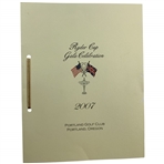 2007 Ryder Cup Gala 60th Anniversary Celebration Program & Menu at Portland Golf Club