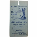 Arnold Palmer, Jack Nicklaus, and Gary Player Signed 1966 M.A.B.I.C. Golf Classic Ticket JSA ALOA