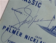 Arnold Palmer, Jack Nicklaus, and Gary Player Signed 1966 M.A.B.I.C. Golf Classic Ticket JSA ALOA