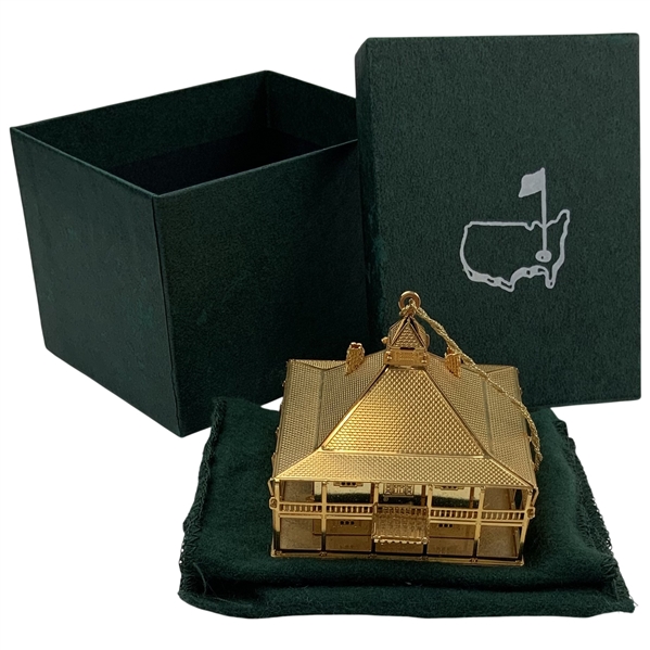 Masters Tournament Augusta National Clubhouse Gold-Toned Ornament with Original Packaging
