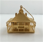 Masters Tournament Augusta National Clubhouse Gold-Toned Ornament with Original Packaging