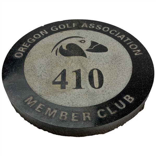 Bandon Dunes Golf Resort Granite Yardage Marker - 410 Yards