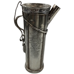 1927 Glen Acres C.C. Silver Plate Golf Bag Cocktail Shaker Trophy