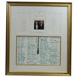 Multi-Signed Augusta National GC 1994 100th Birthday Celebration Dinner Menu for Ike Grainger & Joe Bryan