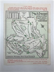 1959 Masters Tournament Final Round Sunday Pairing Sheet and Course Map - Jack Masters Debut Year