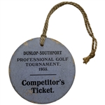1935 Dunlop-Southport Professional Golf Tournament Competitors Ticket