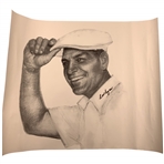 Ben Hogan Signed The Hawks Tip of the Cap Paul Milosevich Oversize Print JSA ALOA